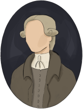 Blank portrait of a man in mid/late 18th century attire